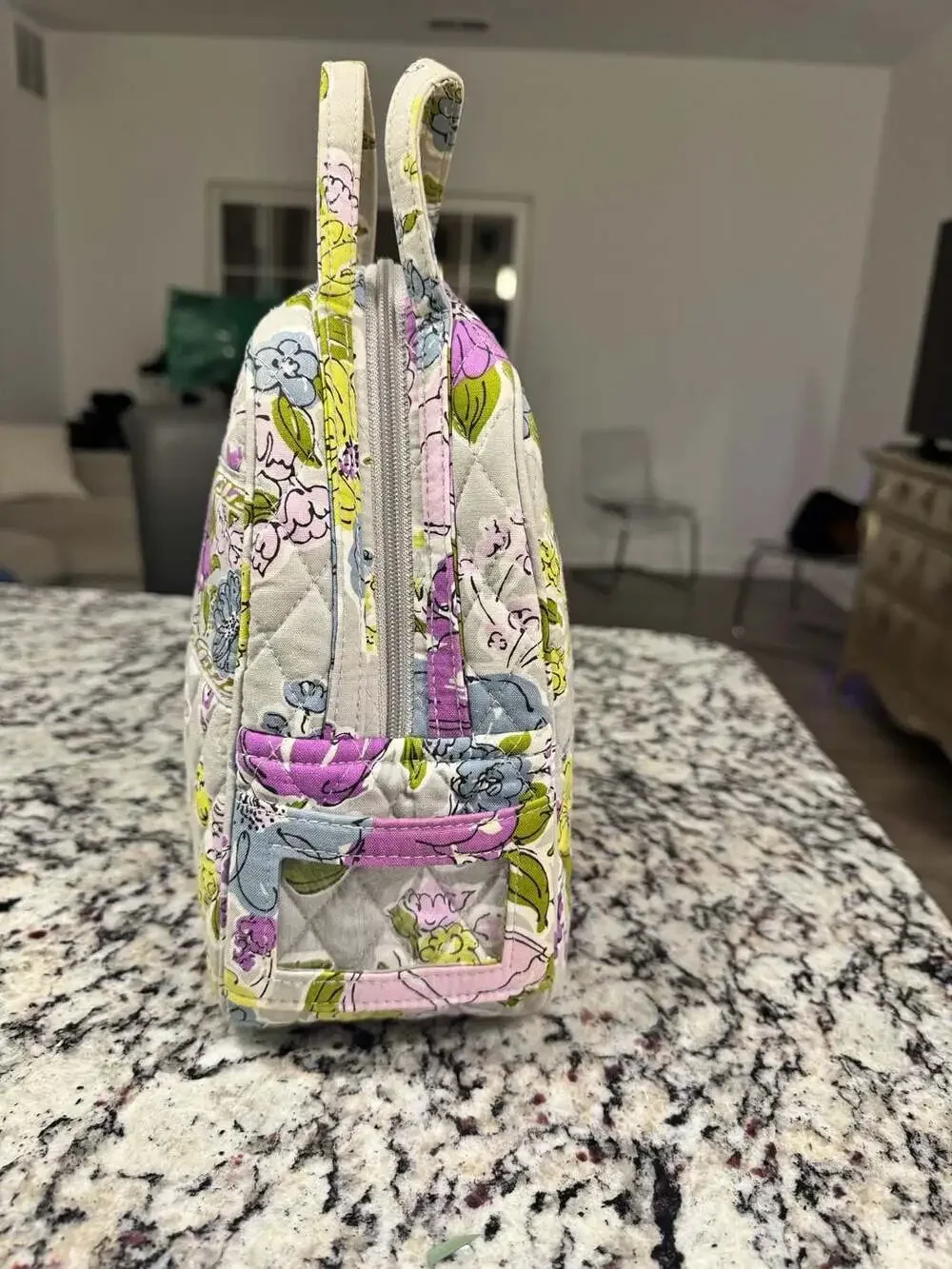 Vera Bradley Floral Quilted Insulated Lunch Tote Travel Cosmetic Bag